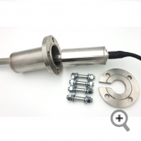 Конструкция крепления зонда FIZEPR-SW100.10.4X на стенке бункера